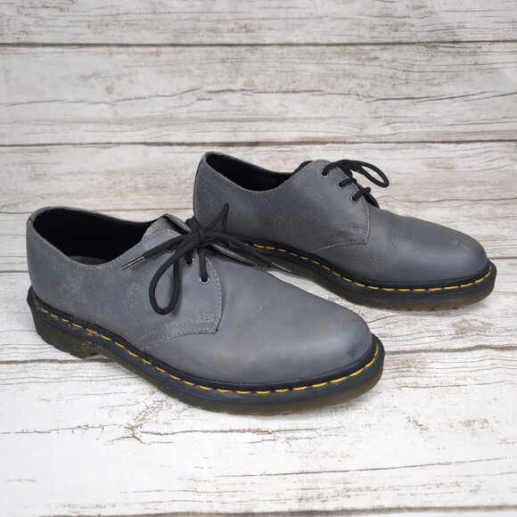 Dr Martens Light Grey Oxford Lace Up Shoes Men Size 9 Women Size 10